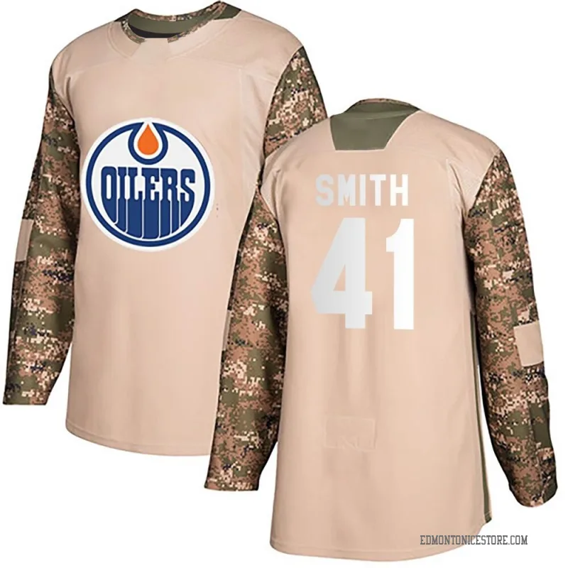 Edmonton Oilers No41 Mike Smith Camo 2017 Veterans Day Womens Jersey