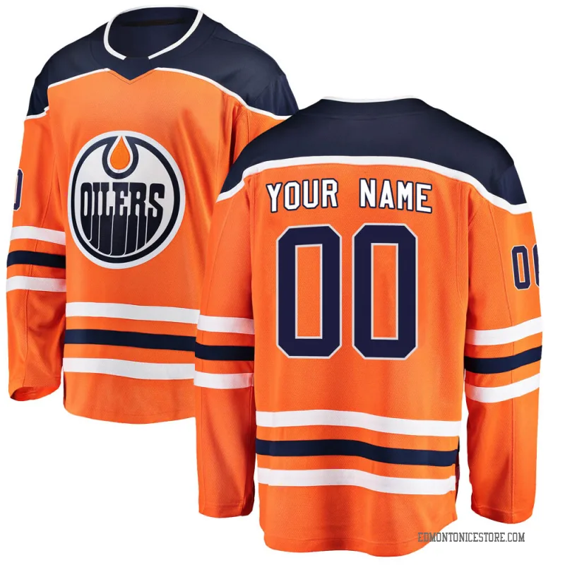 Orange Youth Custom Edmonton Oilers Breakaway Home Jersey Edmonton Store
